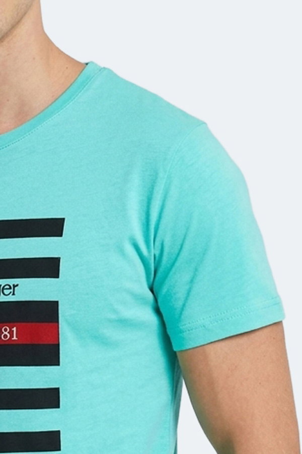 Slazenger KATELL IN Erkek Baskılı Nane Tişört