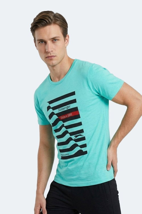 Slazenger KATELL IN Erkek Baskılı Nane Tişört