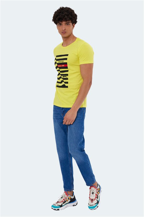 Slazenger KATELL Erkek Kısa Kol T-Shirt Sarı