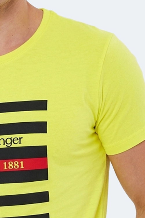Slazenger KATELL IN Erkek Baskılı Sarı Tişört