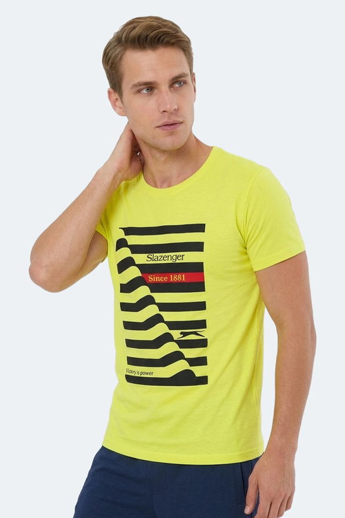 Slazenger KATELL IN Erkek Baskılı Sarı Tişört