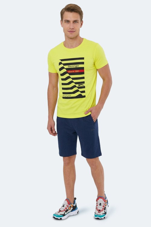 Slazenger KATELL IN Erkek Baskılı Sarı Tişört