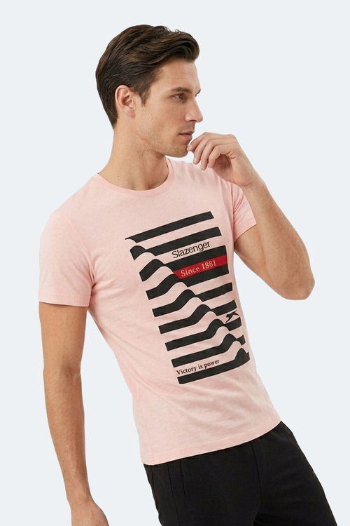 Slazenger KATELL IN Erkek Baskılı Somon Tişört