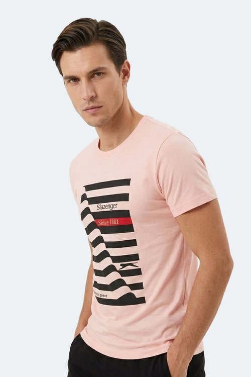 Slazenger KATELL IN Erkek Baskılı Somon Tişört