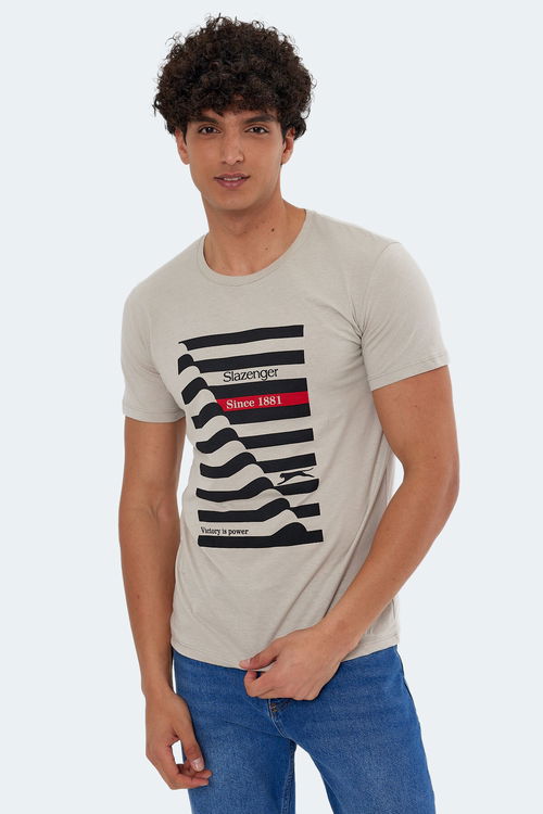 Slazenger KATELL Erkek Kısa Kol T-Shirt Taş Gri