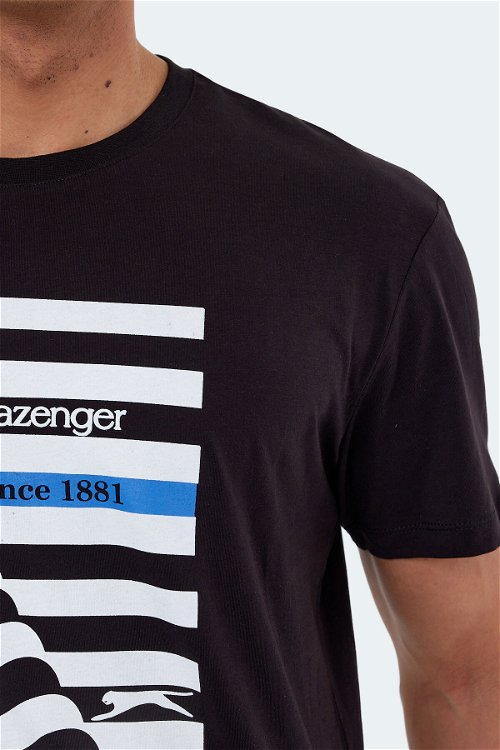 Slazenger KATELL OVER Erkek Kısa Kol T-Shirt Siyah