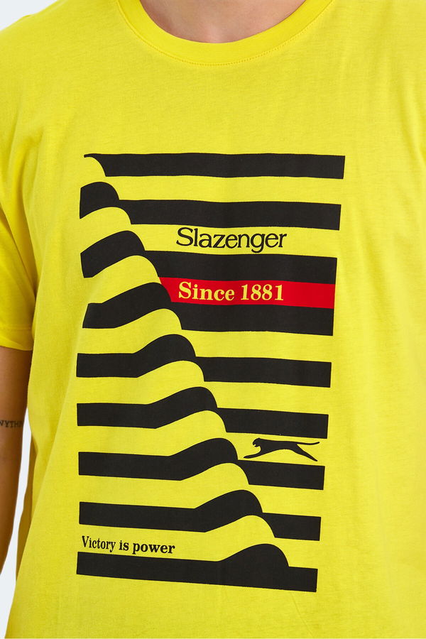 Slazenger KATELL Oversize Erkek Tişört Açık Sarı