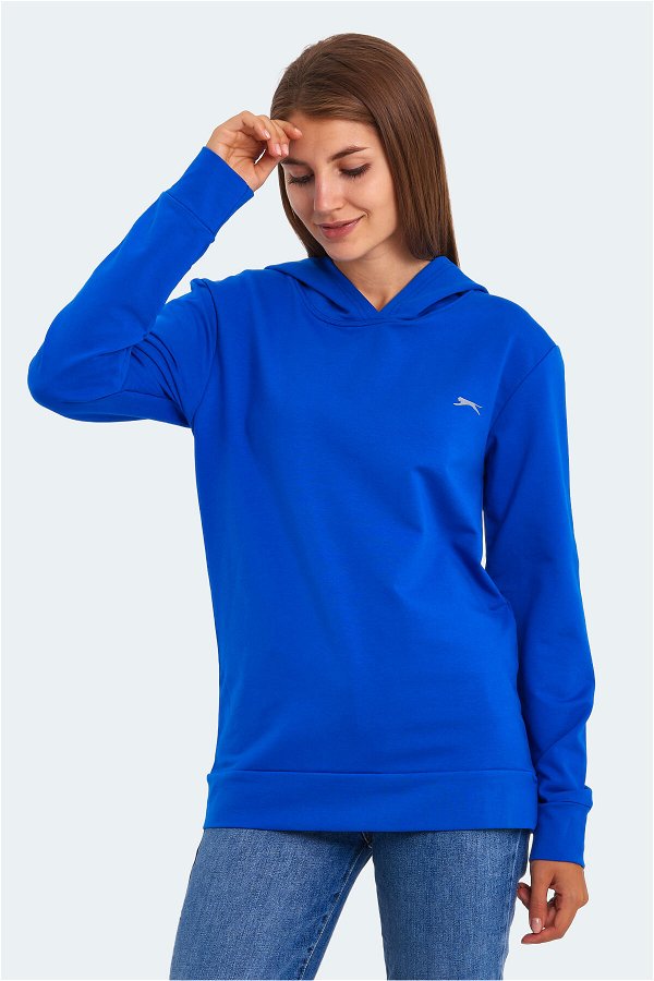 Slazenger KATHY Kadın Sweatshirt Saks Mavi