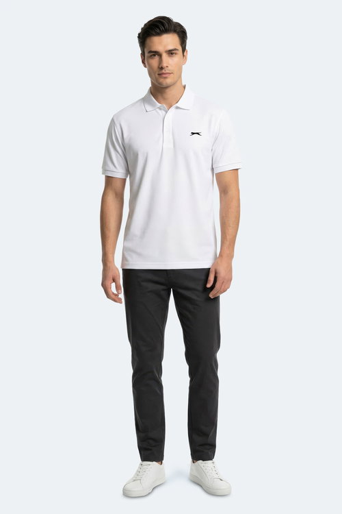 Slazenger KATINA Erkek Polo Yaka Beyaz Tişört