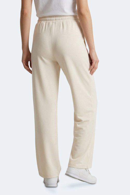 Slazenger KATKA Kadın Bol Paça Flare Ekru Pantolon