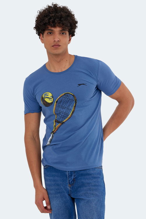 Slazenger KATONS Erkek Kısa Kol T-Shirt Indigo