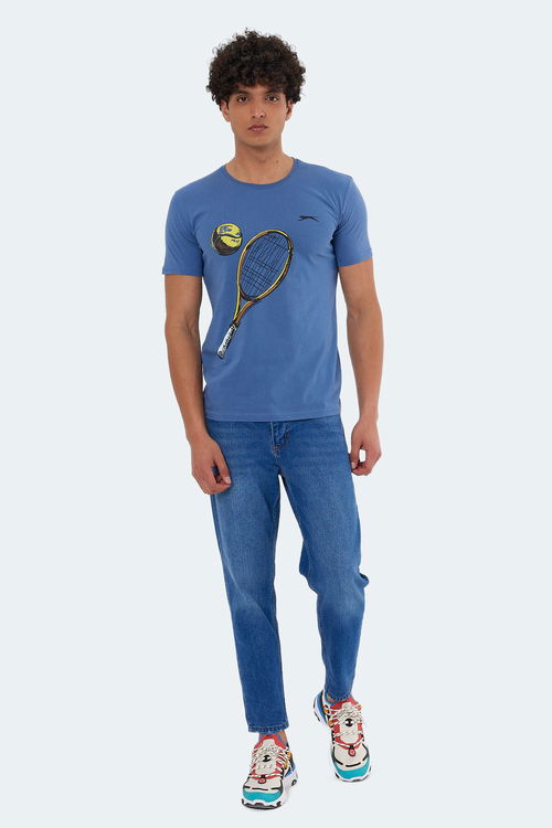 Slazenger KATONS Erkek Kısa Kol T-Shirt Indigo