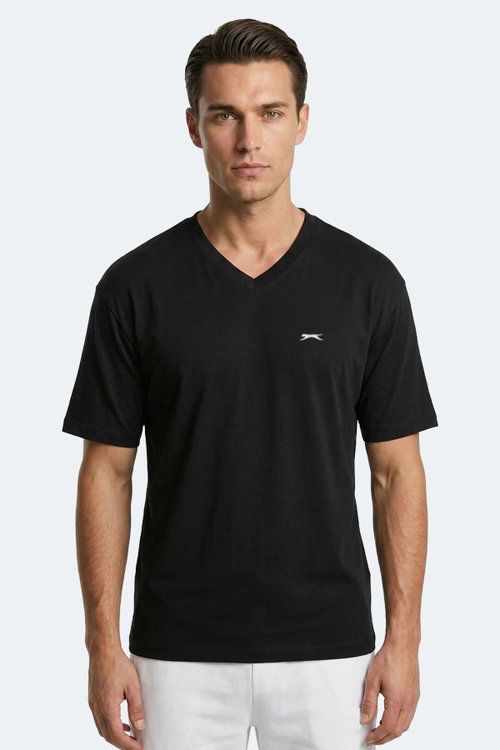 Slazenger KATRE Erkek Oversıze Siyah Tişört