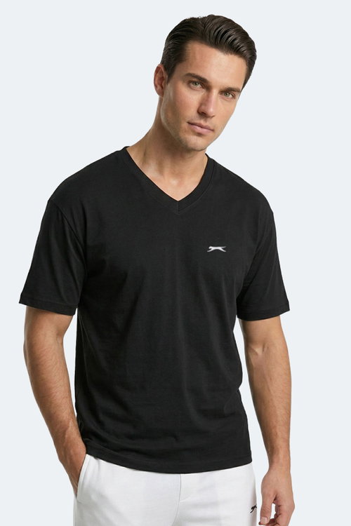 Slazenger KATRE Erkek Oversıze Siyah Tişört
