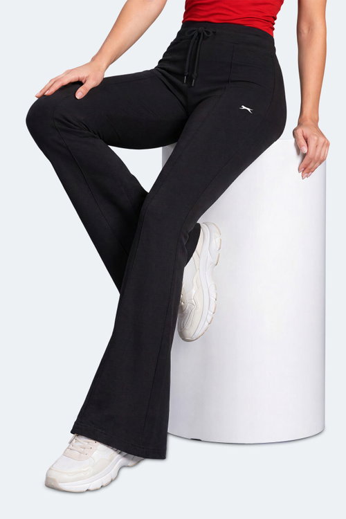 Slazenger KATRINNA IN Kadın Bol Paça Siyah Eşofman Altı