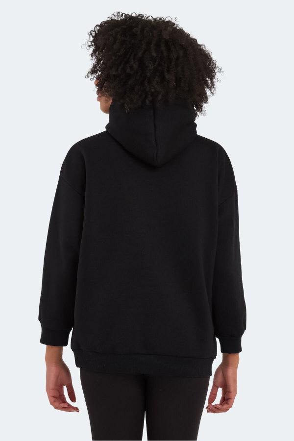 Slazenger KATSU Oversize Kadın Siyah Sweatshırt