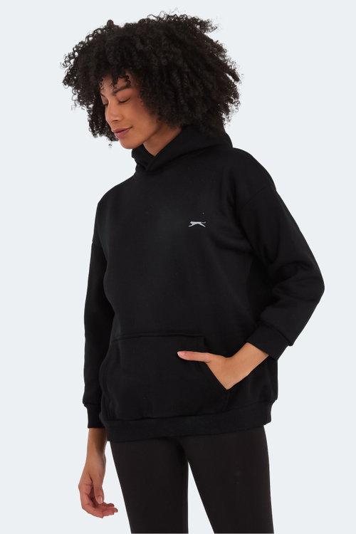 Slazenger KATSU Oversize Kadın Siyah Sweatshırt