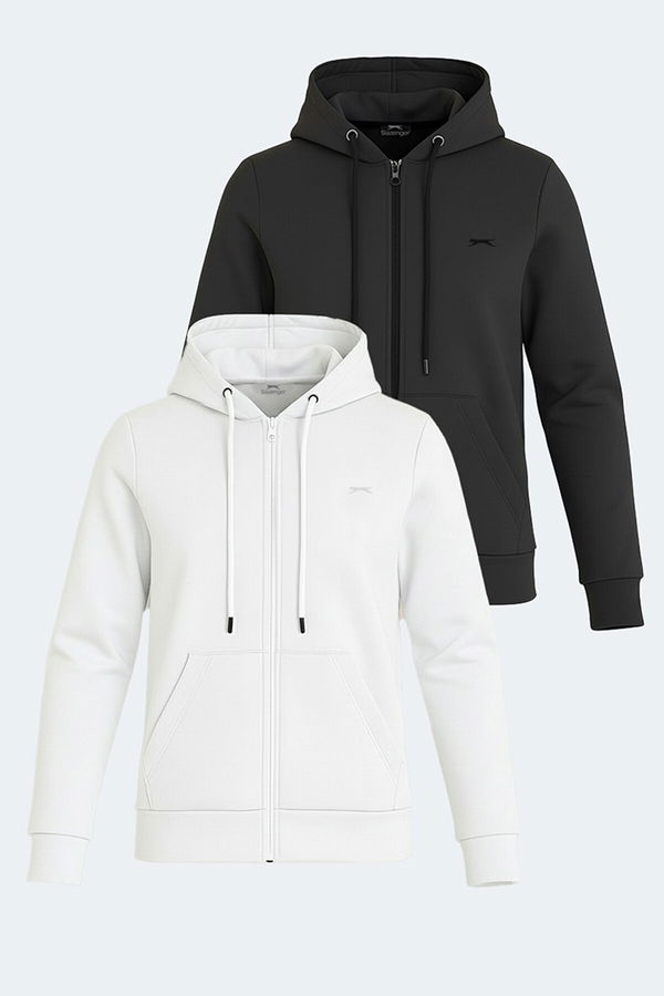 Slazenger KATYA 2 li set Kadın Beyaz - Siyah Sweatshirt
