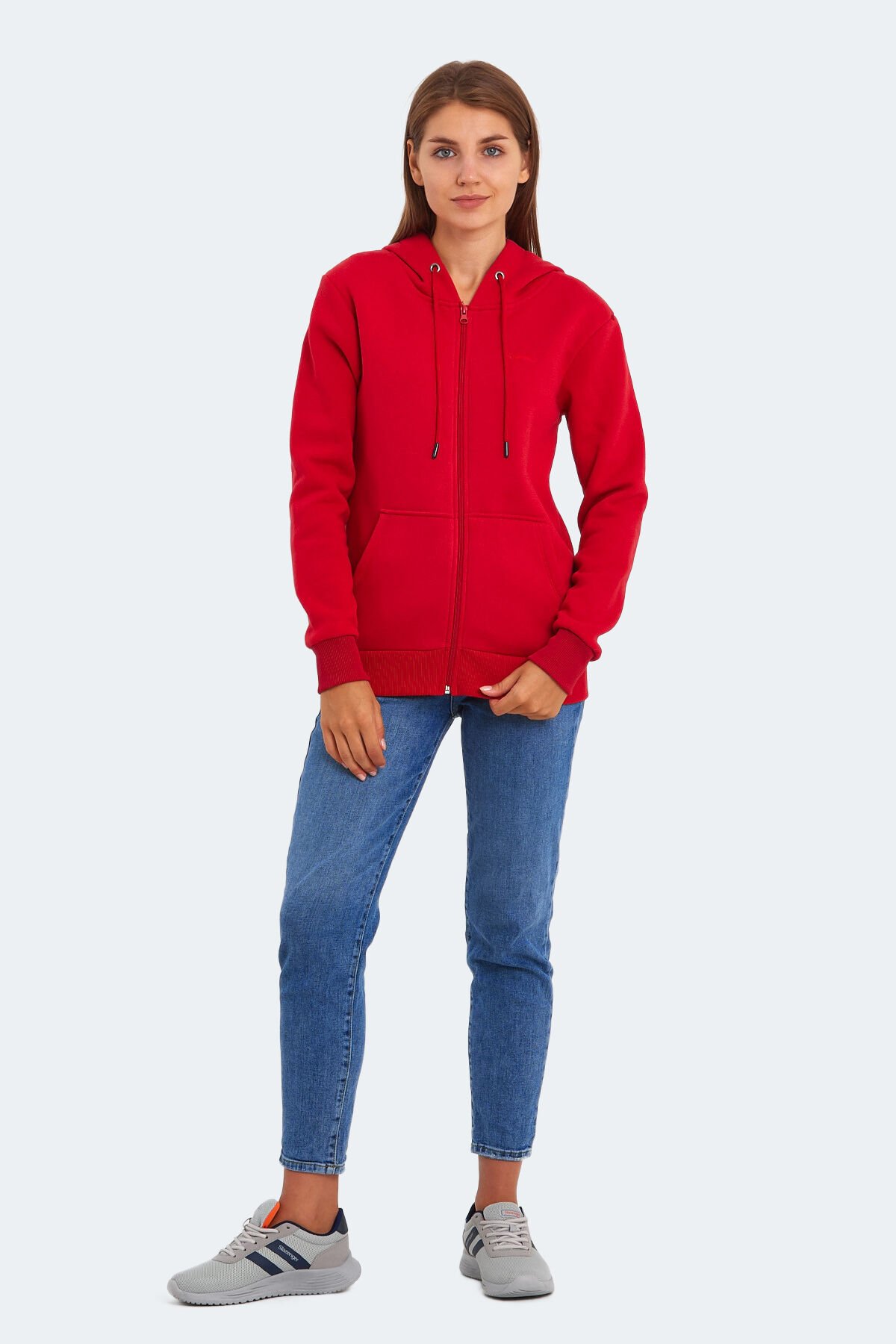 Slazenger KATYA Kadın Sweatshirt Kırmızı - Thumbnail