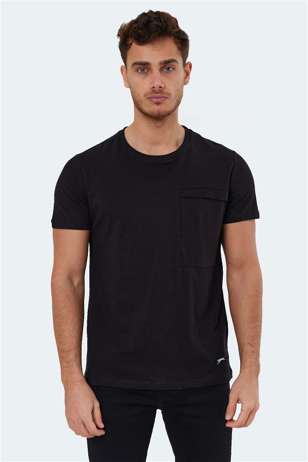 Slazenger KAURI Erkek Kısa Kol T-Shirt Siyah