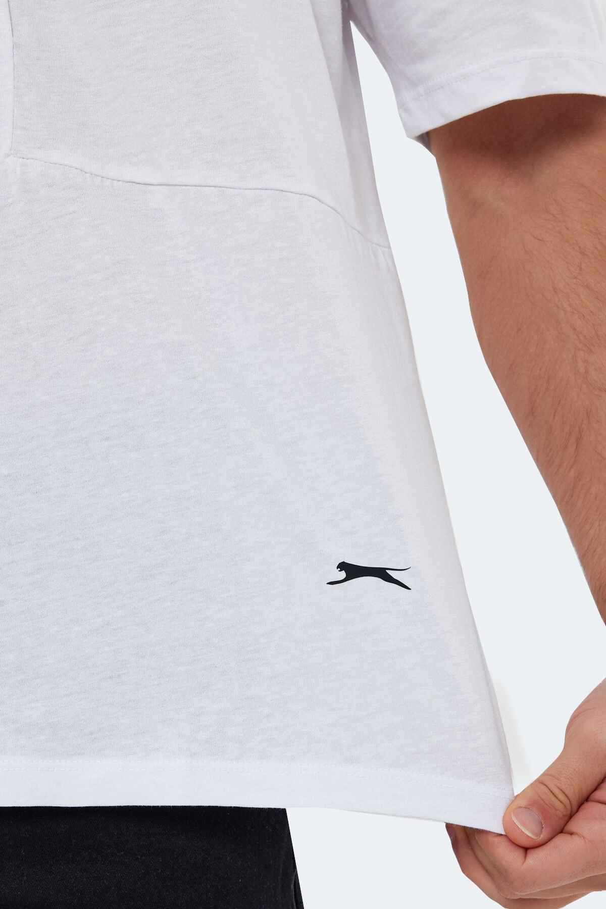 Slazenger KAURI OVER Erkek Kısa Kol T-Shirt Beyaz - Thumbnail