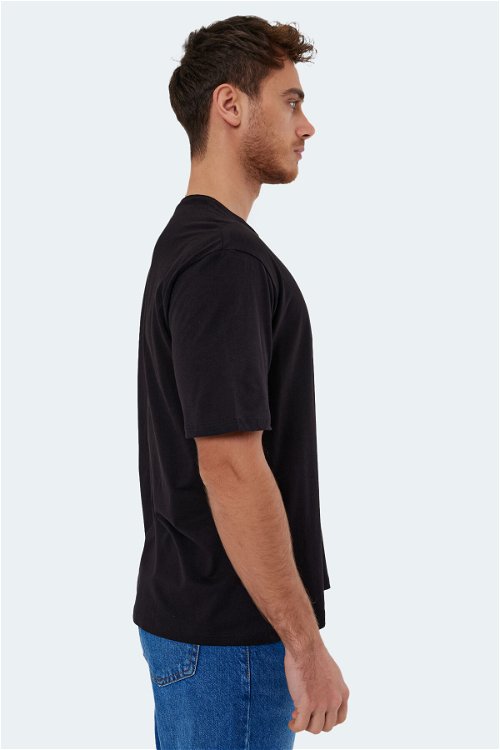 Slazenger KAURI OVER Erkek Kısa Kol T-Shirt Siyah