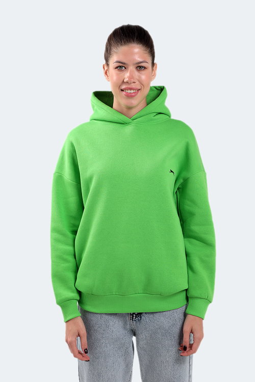 Slazenger KAVEH IN Oversize Kadın Kapüşonlu Nane Sweatshırt