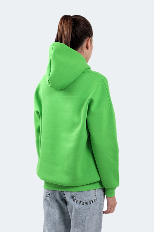 Slazenger KAVEH IN Oversize Kadın Kapüşonlu Nane Sweatshırt