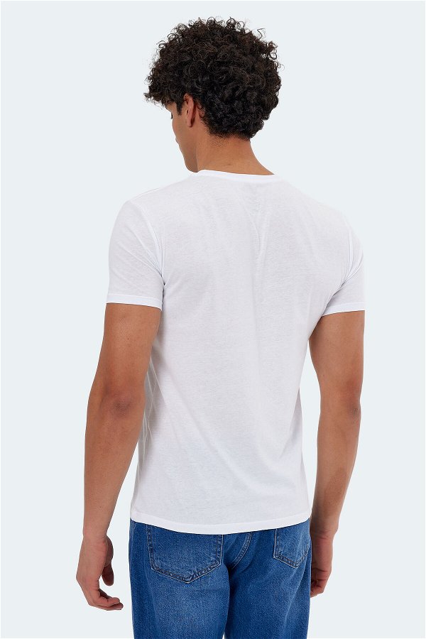 KAVITA Erkek Kısa Kollu T-Shirt Beyaz
