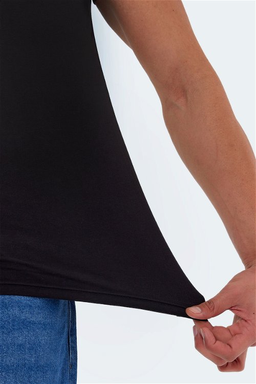 Slazenger KAVITA Erkek Kısa Kol T-Shirt Siyah