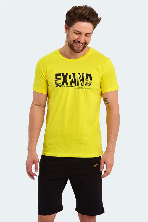KAVITA Erkek Kısa Kollu T-Shirt Açık Sarı
