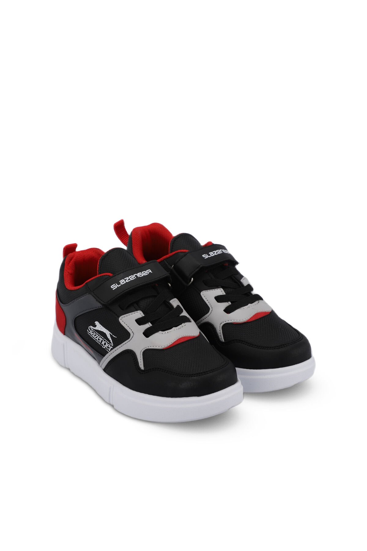 Slazenger KAZUE Sneaker Unisex Çocuk Ayakkabı Siyah / Kırmızı - Thumbnail