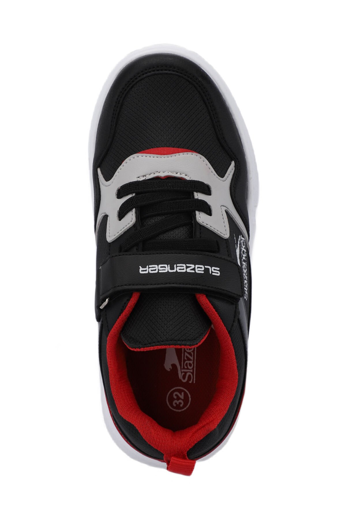 Slazenger KAZUE Sneaker Unisex Çocuk Ayakkabı Siyah / Kırmızı - Thumbnail