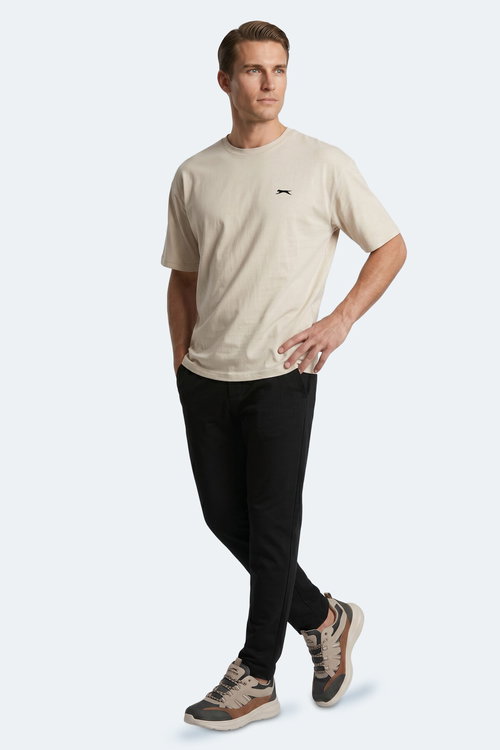 Slazenger KEANE Erkek Oversıze Bej Tişört