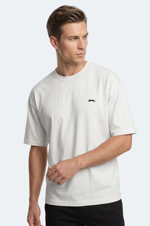 Slazenger KEANE Erkek Oversıze Beyaz Tişört