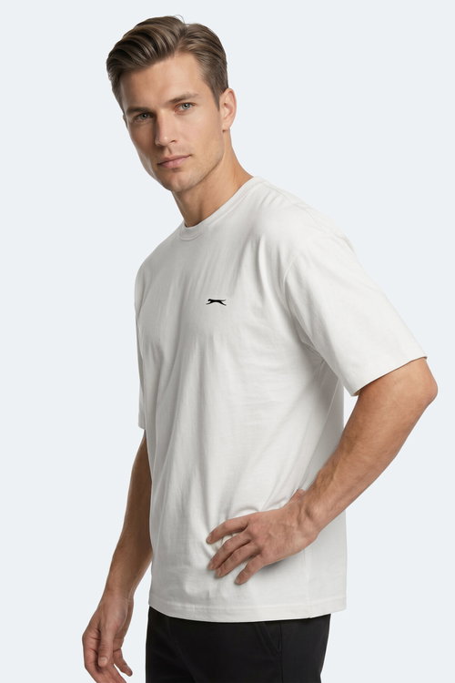 Slazenger KEANE Erkek Oversıze Beyaz Tişört