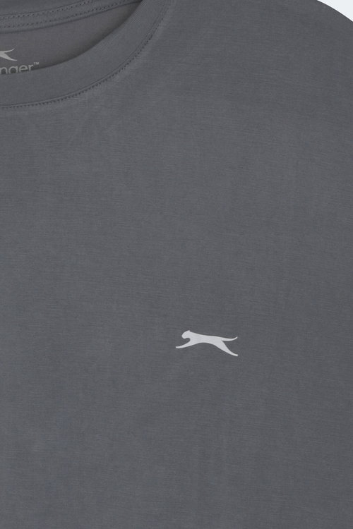 Slazenger KEANE Erkek Oversıze Gri Tişört