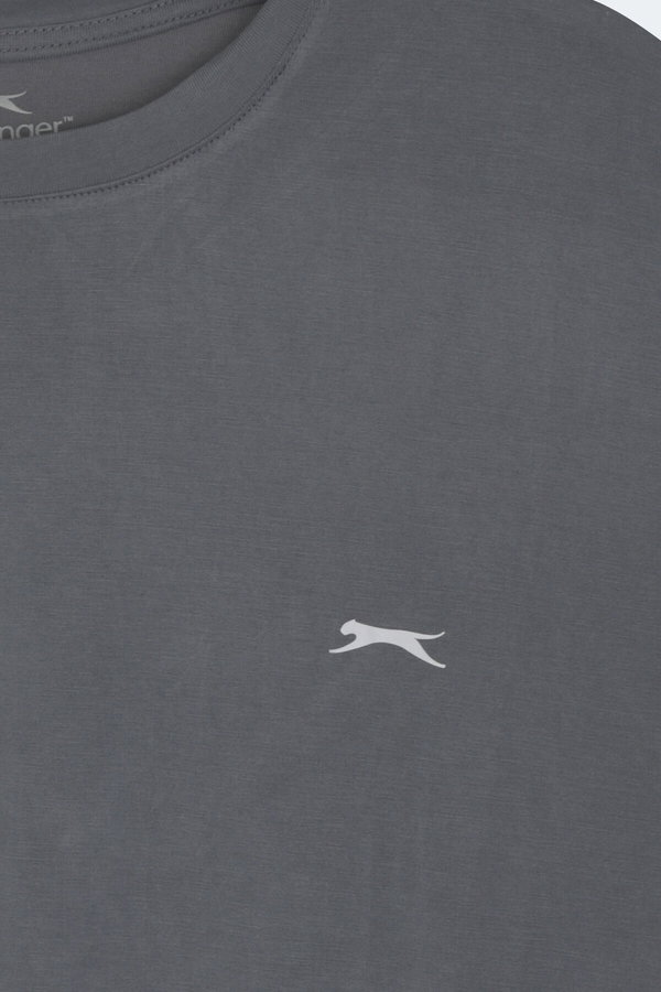 Slazenger KEANE Erkek Oversıze Gri Tişört