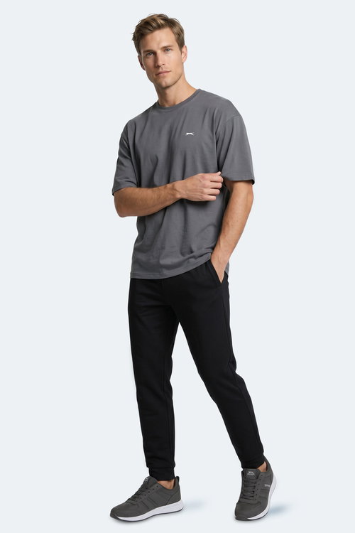 Slazenger KEANE Erkek Oversıze Gri Tişört