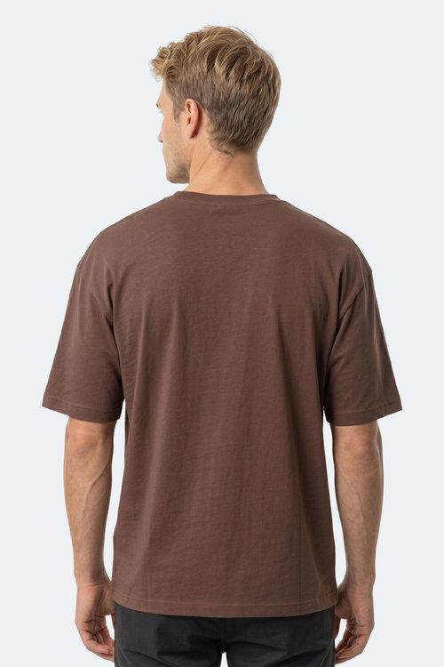 Slazenger KEANE Erkek Oversıze Kahve Tişört