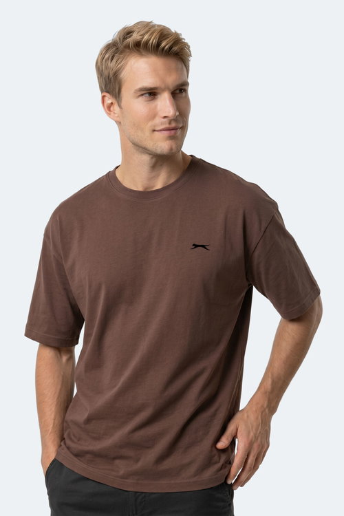 Slazenger KEANE Erkek Oversıze Kahve Tişört