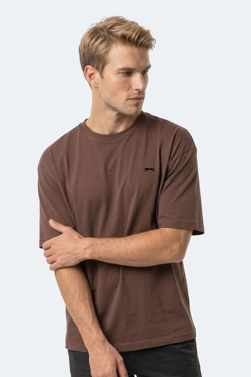 Slazenger KEANE Erkek Oversıze Kahve Tişört