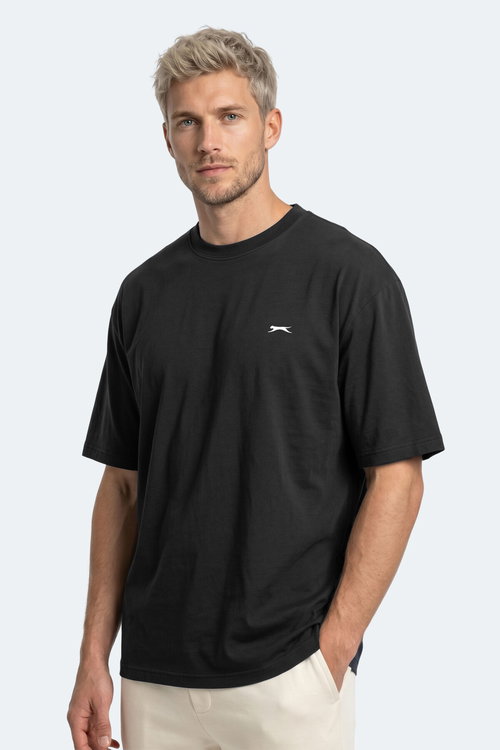 Slazenger KEANE Erkek Oversıze Siyah Tişört