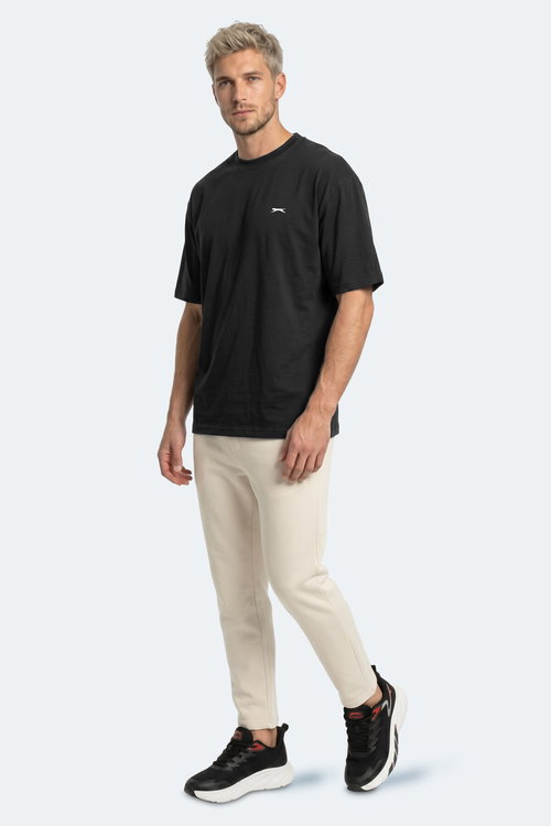 Slazenger KEANE Erkek Oversıze Siyah Tişört