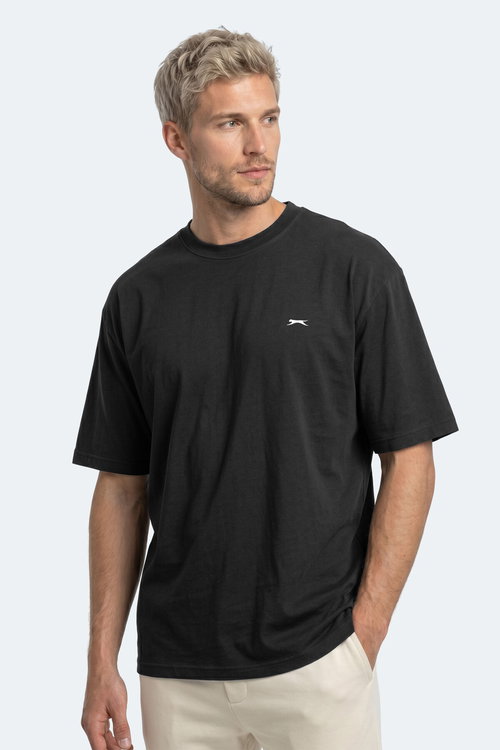 Slazenger KEANE Erkek Oversıze Siyah Tişört