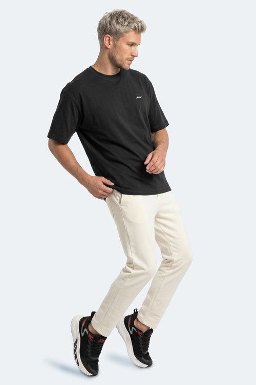 Slazenger KEANE Erkek Oversıze Siyah Tişört