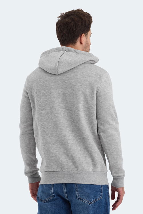 Slazenger KEANS 2 li set Erkek Kapüşonlu Cepli Siyah - Gri Sweatshirt