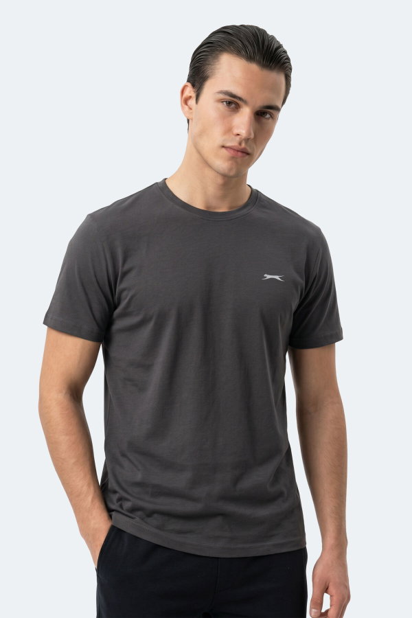 Slazenger KEANU Erkek Koyu Gri Tişört