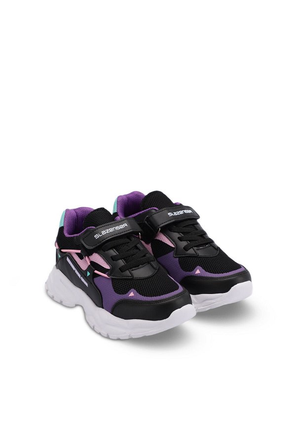 Slazenger KEKOA Sneaker Kız Çocuk Ayakkabı Siyah / Mor