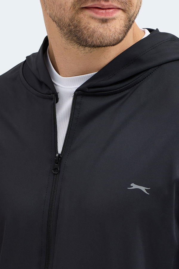 Slazenger KELENOR Erkek Kapüşonlu Cepli Siyah Sweatshırt